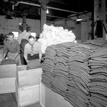 Great Western Garment Factory Making Clothes for the Netherlands May 3, 1946 <BR />Bl.1163/2 <BR />Photographer: Alfred Blyth