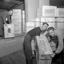 Great Western Garment Factory Making Clothes for the Netherlands May 3, 1946 <BR />Bl.1163/5 <BR />Photographer: Alfred Blyth