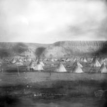 First Nations camp near Calgary, ca. 1890 <BR />Provincial Archives of Alberta Photo B811 <BR />Photographers W.H. Boorne and E.G. May