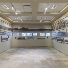 Image of panoramic photo exhibit in place at the Provincial Archives of Alberta