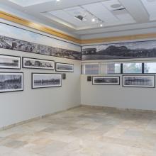 Image of panoramic photo exhibit in place at the Provincial Archives of Alberta