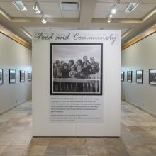 Image of the Food and Community exhibit in place at the Provincial Archives of Alberta