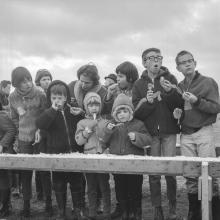 Group of children eating candy, PAA Image # OB6593