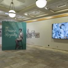 Image of the Prairie Royalty exhibit in place at the Provincial Archives of Alberta